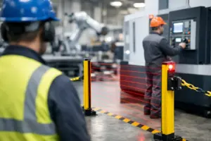 Machineveiligheid die werkt op de vloer